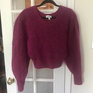 & Other Stories Wool Bubble Sleeve Cropped Sweater